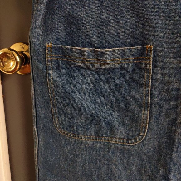 Vintage Daniel Women's Large Denim Jean Jacket Long Full Button Up Pockets 90's - Picture 3 of 12